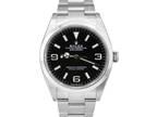 MINT Rolex Explorer I Black 36mm Stainless Steel Automatic Oyster Watch 124270