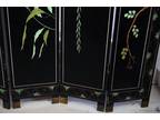 Antique Folding Wall Divider with Oriental Artwork ~ Double Sided ~ Gorgeous!