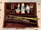 F.E. Olds & Son RECORDING Trumpet w/ Original Case & Extras LA Serial 68452