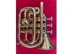 Carol Brass CPT-1000 Mini Pocket Trumpet, Excellent Condition