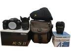 Pentax K-5 II Body With 18-55 mm and 18-200mm Lenses and Gear