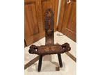 Spanish Knights templar Antique Chair with Leather and Solid wood