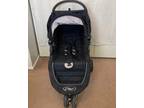 Baby Jogger City Mini Black Single Hand Quick Fold Stroller With Parent Console