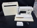 Sears Kenmore 158-12110 White Electric Sewing Machine With Cord Pedal And Case