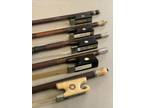 Lot of 5 Vintage Antique Violin Bows- Some Signed