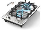 Propane Gas Cooktop Built-in 2 Burner Stainless Steel Gas Hob NG/LPG Gas Stove