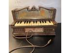 Vintage 1950’s Electric Golden Pipe Organ Emenee Industries Mini Piano