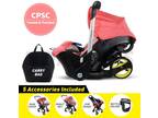 4 in 1 Baby Infant Car Seats Stroller Combos Newborn light weight travel Pink