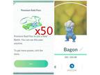 x50 Raid Pass Premium and x50 Bagon - Friend Finder - Description