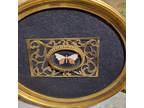 Pair Of Antique Pietra Dura Butterfly Plaques Mounted In Gilt Bronze And Framed
