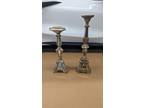John Richard Mirrored Pedestal Lamp End Table table Venetian Candle Stands set