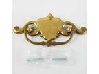 Brass Chippendale Colonial Vintage Antique Hardware Drawer Pull 3 1/2" Center