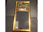 Vintage Brown University Van Sickle Gates Mirror Back Painted 12 1/2” X 24