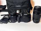 Canon EOS Rebel T7 DSLR Camera Premium Bundle w/ EF18-55mm - EF 75-300mm Lens