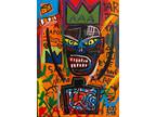 Rare Jean Michel Basquiat Vintage Painting 81