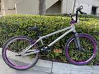 Bombshell Avent Orca Size Expert 20x1 3/8” BMX Race Bike Chrome Purple Black