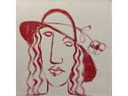 Original Acrylic Painting Signed Abstract Venus Female Portrait Figure Art