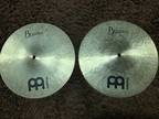 Meinl Byzance 14” Medium Hi Hat Cymbals (Top Cymbal Has A Crack)