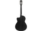 Ibanez GA5MHTCE Thinline Classical Acoustic-Electric Guitar, Weathered Black