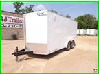 7.5 x16 16' Enclosed Cargo Racing Harley Bike Hauling Moving Storage Trailers