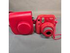 Fujifilm Instax Mini 8 Instant Film Camera Raspberry Red Working Red Case