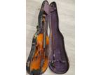 OLD German Antonius Stradivarius Violin With Bow And Case