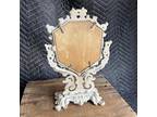 Antique Cast Iron Art JM 5 Victorian Standing Table Dresser Tilt Frame & Mirror