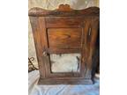 Antique Primitive Rustic Farm Wood Medicine Cabinet W Mirror Great Salvage Peice