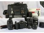 Canon EOS 60D DSLR w/3 lenses 17-85mm, 55-250mm, 50mm-Flash-Bags MORE FREE SHIP!