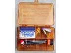 Vintage Plano Micro Magnum Dual Sided Plastic Ice Tackle Box & Lures 4.5"