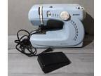 Kenmore Mini Ultra Light Blue Sewing Machine w/ Foot Pedal *POWERS ON & MOVES*