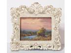miniature landscape bluebonnet oil painting Texas hills hazy sky Hagerman