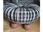 Mackenzie Childs Plaid Stool