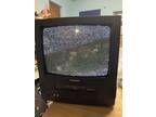 Sylvania SSC130 13" TV/VCR Combo 4-Head VHS Retro Gaming CRT TV No Remote READ
