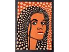 ACEO Original Painting YOUNG MORTICIA ADDAMS Folk Pop Outsider Art JEFF ZENICK