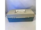 Vintage Plano Tackle Box 5001 Made In USA Aqua Blue
