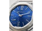 Bulgari Octo Finissimo 103431 Automatic Men's Watch 40mm Blue Dial Box & Papers