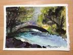 5"x7" ORIGNAL WATERCOLOR OLD DRIDGE LOOSE [url removed]: c.m.anderson