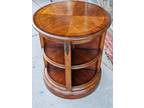 Davenport revolving bookcase round end table