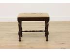 English Tudor Vintage Needlepoint Bench or Stool #47976