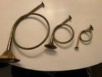 Solid Brass Lot of 3 French Horns. Unique Vintage Decor!