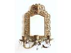 19th c. Antique Victorian Bradley & Hubbard Hall Wall Mirror Candle Sconce