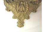 Vintage / Antique Demilune Wall Shelf Wood with Plaster Relief, French Gilt