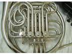 New Double French Horn, Silver, with Hard Case and Mouthpiece