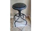 REAL VINTAGE ANTIQUE 1940's INDUSTRIAL FACTORY CAST IRON METAL DRAFTING STOOL