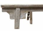 Antique Rustic Vintage Noodle Bench with Front Panel Scholars Bench (handmade)