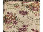 Vintage Needlepoint Victorian Foot Stool Floral Tapestry Ottoman