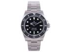 2022 NEW PAPERS Rolex Submariner 41mm Black Ceramic 124060LN No Date Watch