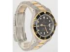 MINT PAPERS Rolex Submariner Date 40mm Black Two-Tone Gold Steel Watch 16613 B+P