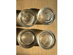 Vintage Clear Glass Furniture Coasters Set of 4, 1.5” diameter